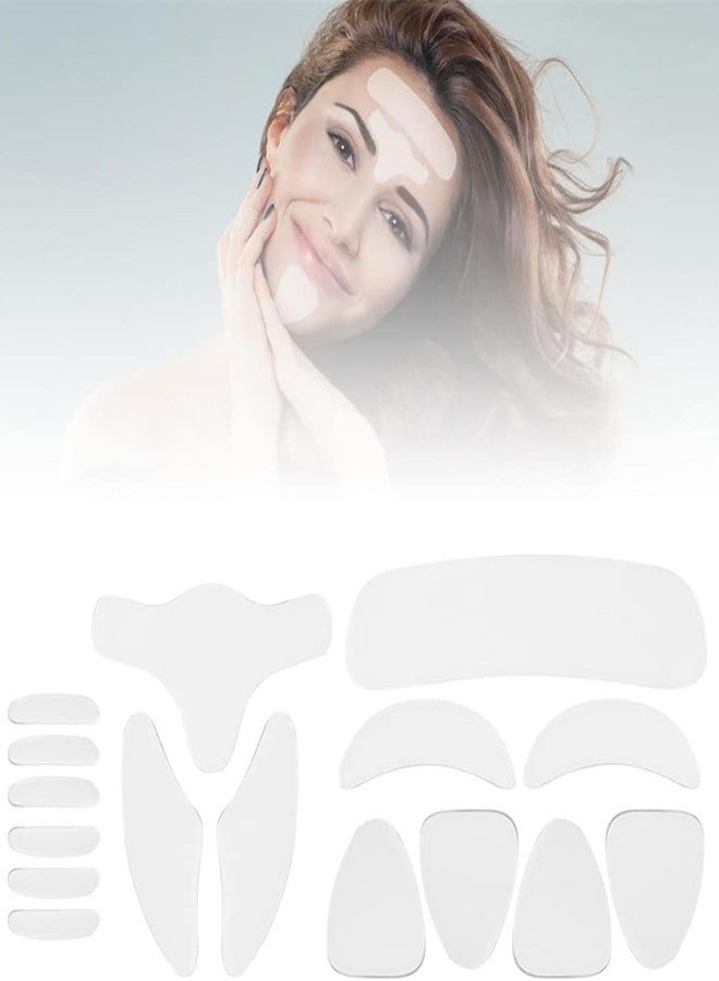 RoseFlower Face Wrinkle Patches Set, 32PCS Facial Patches With Forehead Neck Face Chest Under Eye Patches for Puffy Eyes and Dark Circles, Face Tape Silicone Sleep Patches for Reducing Face Wrinkle - Image 2